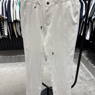 İthal Tom Ford Ham Keten Pantolon (0117-Beyaz)