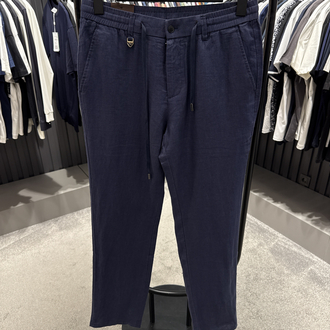 İthal Tom Ford Ham Keten Pantolon (0117-Lacivert)