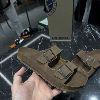 Birkenstock Arizona Süet Çift Toka (Kahverengi )