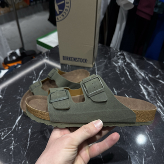 Birkenstock Arizona Süet Çift Toka (Haki)