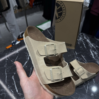 Birkenstock Arizona Süet Çift Toka (Bej)