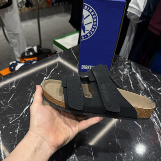 Birkenstock Yeni Sezon Cırtlı Terlik (Siyah)