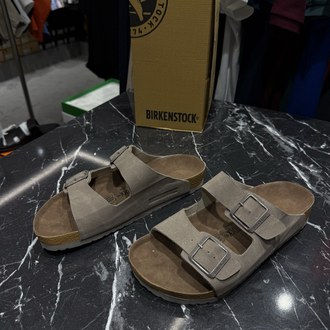 Birkenstock Arizona Süet Çift Toka (Vizon)
