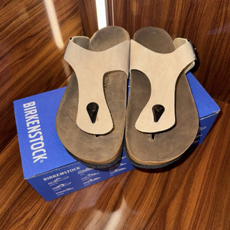 Birkenstock Gizeh Parmak Arası Terlik (Krem)