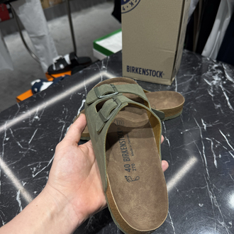 Birkenstock Arizona Süet Çift Toka (Haki)