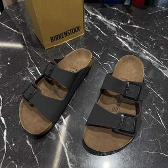 Birkenstock Arizona Süet Çift Toka (Siyah)