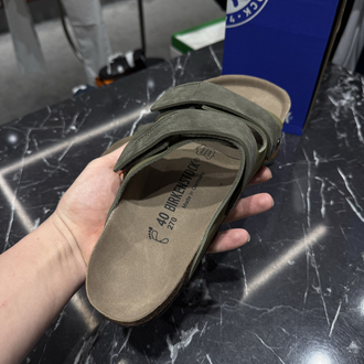 Birkenstock Yeni Sezon Cırtlı Terlik (Haki)