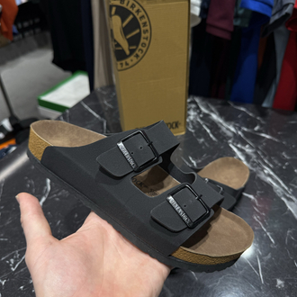 Birkenstock Arizona Süet Çift Toka (Siyah)