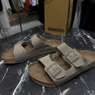 Birkenstock Arizona Süet Çift Toka (Vizon)
