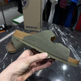 Birkenstock Arizona Süet Çift Toka (Haki)