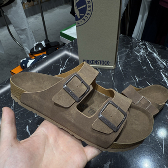 Birkenstock Arizona Süet Çift Toka (Kahverengi )