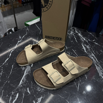 Birkenstock Arizona Süet Çift Toka (Bej)