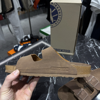 Birkenstock Arizona Süet Çift Toka (Kahverengi )