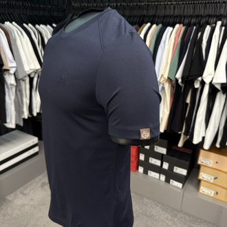 İthal Lora Piana  T-shirt Kırışmayan Kumaş (7213-Lacivert)