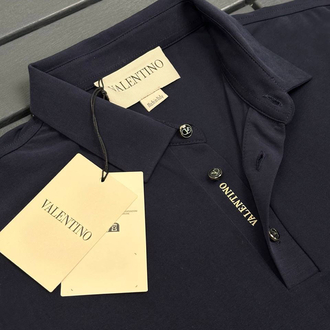 İthal Valentino Polo Yaka  Kırışmayan Kumaş (10067-Lacivert)