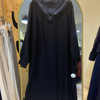 Siyah keten tunik