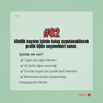 Farkındalıkla Beslenmeyi Destekleyen Öğünler-7 Günlük 