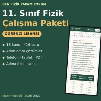 BFY 11. Sınıf Fizik – Öğrenci Lisansı