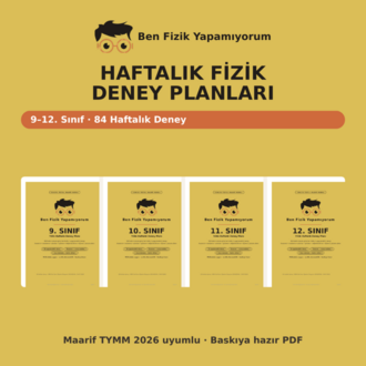 Maarif Fizik Deney Planları 9-12. Sınıf — 84 Haftalık Deney (PDF Set)