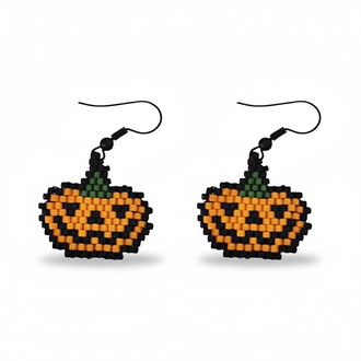 Cadılar Bayramı / Halloween Sevimli Hayalet Balkabağı  Temalı Küpe