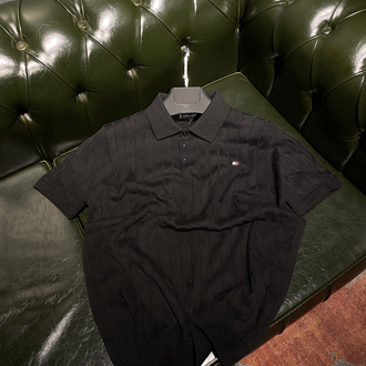 Tommy Hilfiger- Premium Siyah Triko Polo Yaka