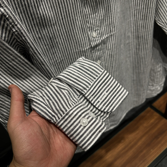 BOSS Premium Çizgili Keten Gömlek