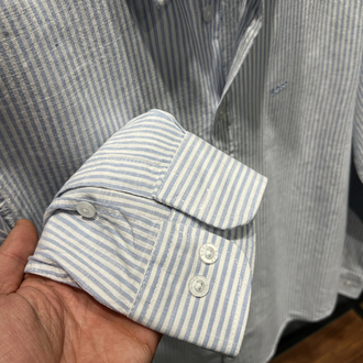 BOSS Premium Çizgili Keten Gömlek
