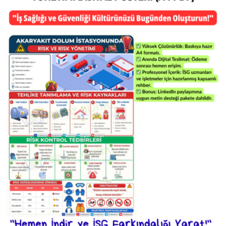 Akaryakıt İstasyonu Risk Yönetimi ve İSG Rehberi (Dijital Poster - A4 PDF)