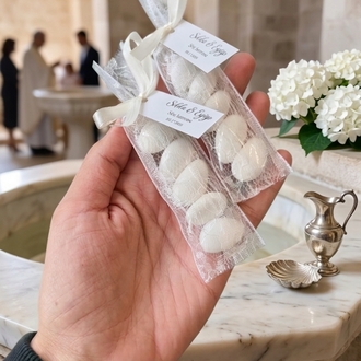 Dantel detaylı nikah şekeri