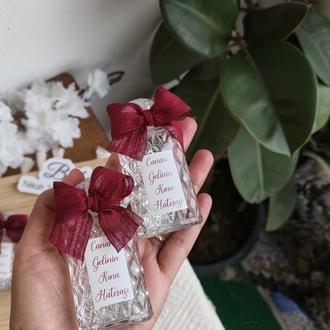 Kına hediyelik / Plastik şişe simli kolanya hediyelik