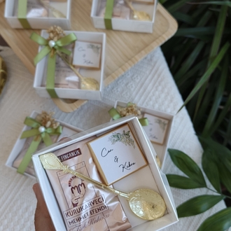 Kahve, kaşık çikolata hediyesi / Söz / Nişan/ Nikah hediyesi