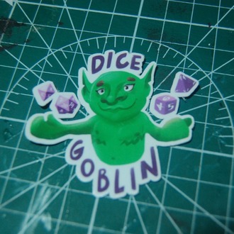 Su Geçirmez Dice Goblin Sticker