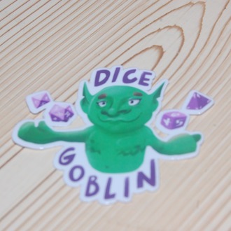 Su Geçirmez Dice Goblin Sticker