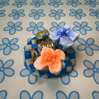 Handmade Blue Ring Holder