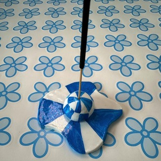 Handmade Blue Incense Holder
