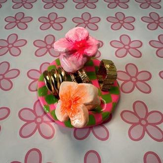 Handmade Green Ring Holder