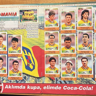 Hami Mandıralı imzalı Panini Euro 96 sticker çıkartma albüm