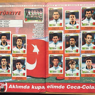 Hami Mandıralı imzalı Panini Euro 96 sticker çıkartma albüm