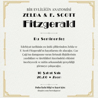 Bir Evliliğin Anatomisi: Zelda ve F. Scott Fitzgerald (Online Seminer)