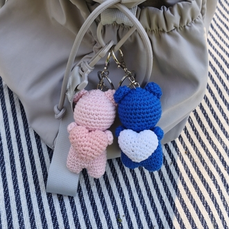 ayıcıklı çift anahtarlık 