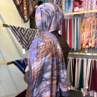 Pastel Desen Bambu Kraş Şal (15 Renk) 1085
