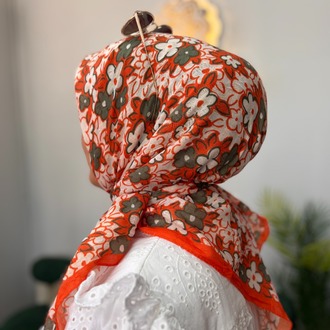Çiçek Desen Bambu Kraş Eşarp (17 RENK) 1067
