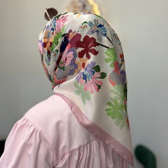 Bahar Çiçek Desen Kristal Eşarp (11 RENK) 1073