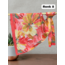 Pastel Çiçek Desen Bambu Kraş Şal (17 RENK) 1088