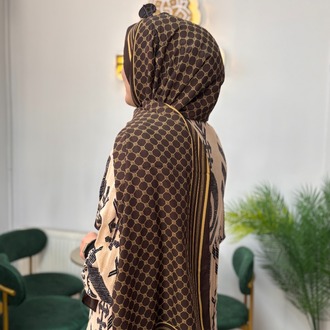 CARDİON Monogram Diji Medine İpeği Şal (11 RENK) 1036