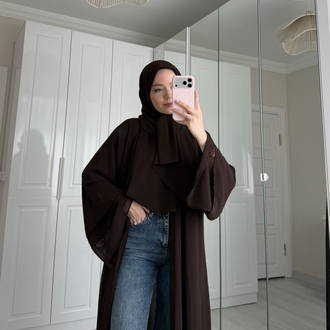 premium abaya Kahve 