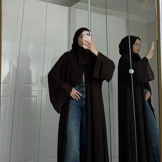 premium abaya Kahve 