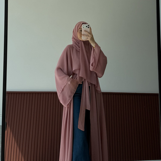 premium abaya pembe