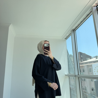 Yırtmaçlı sweat lacivert