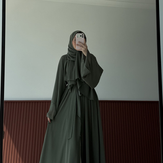 premium abaya yeşil